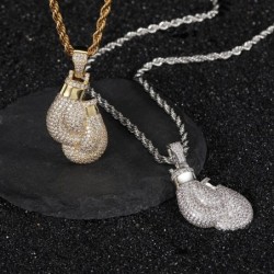 Luvas de boxe de cristal com colar