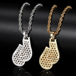 Luvas de boxe de cristal com colar