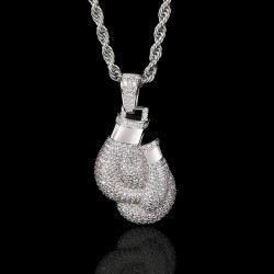 Luvas de boxe de cristal com colar