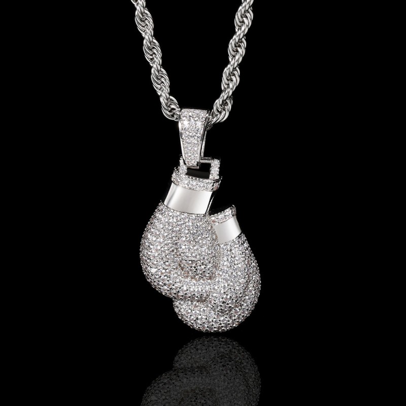 Luvas de boxe de cristal com colar