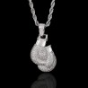 Luvas de boxe de cristal com colar