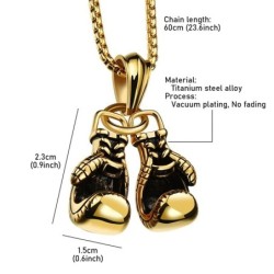 Necklace with double boxing gloves pendantNecklaces