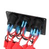 Rocker switch panel - waterproof digital Voltmeter - for car - boat - truck - 12V - USB - LEDElectronics & Tools
