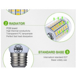 Lâmpada LED - SMD 5730 - 220V - E14 - E27