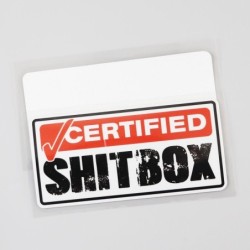 Autocolante decorativo para carro - Shitbox certificado