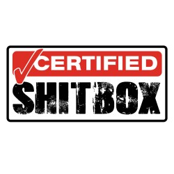 Autocolante decorativo para carro - Shitbox certificado