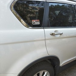 Adesivo de carro engraçado - Aviso em máquinas