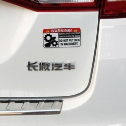Adesivo de carro engraçado - Aviso em máquinas