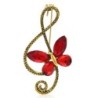 Nota musical com borboleta - broche