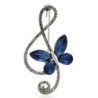 Nota musical com borboleta - broche