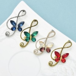 Nota musical com borboleta - broche