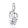 broche de notas musicais de cristal