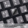 Keyboard sticker - for 10 to 17 inch laptop - English - Spanish - French - Arabic - RussianKeyboards