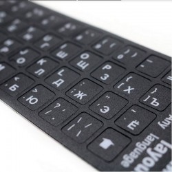 Keyboard sticker - for 10 to 17 inch laptop - English - Spanish - French - Arabic - RussianKeyboards