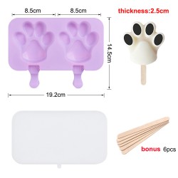 Molde de silicone para gelados - para fazer sobremesas caseiras - reutilizável