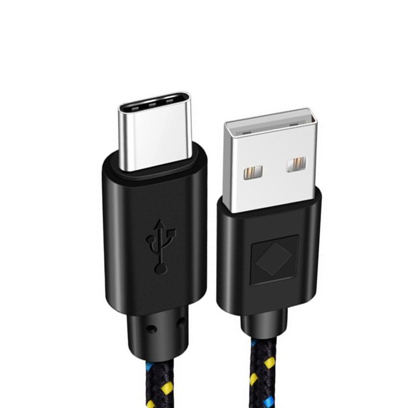 Cabo trançado de nylon - dados / sincronização / carregamento rápido - USB Tipo C