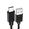 Cabo trançado de nylon - dados / sincronização / carregamento rápido - USB Tipo C