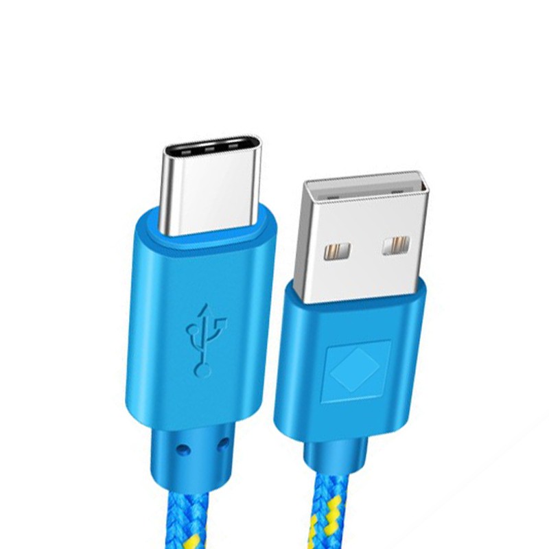 Cabo trançado de nylon - dados / sincronização / carregamento rápido - USB Tipo C