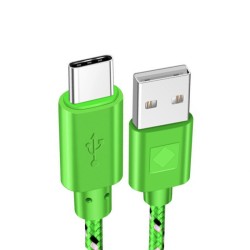 Cabo trançado de nylon - dados / sincronização / carregamento rápido - USB Tipo C