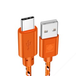 Cabo trançado de nylon - dados / sincronização / carregamento rápido - USB Tipo C