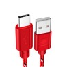 Cabo trançado de nylon - dados / sincronização / carregamento rápido - USB Tipo C