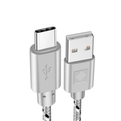 Cabo trançado de nylon - dados / sincronização / carregamento rápido - USB Tipo C