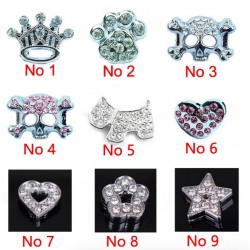 Coleira para cães/gatos - com cristal nome e charm - personalizada