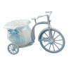 Plastic white bicycle - decorative flower basket - containerGarden