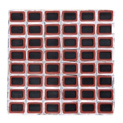 Autocolantes para reparação de pneus de bicicleta - quadrado / redondo - 25mm - 48 peças