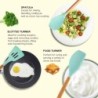Silicone kitchen utensils - with wooden handle - 11 piecesCutlery