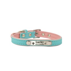 Dogs / cats collar - ID Tag - personalized - engraved - leatherCollar & Leads
