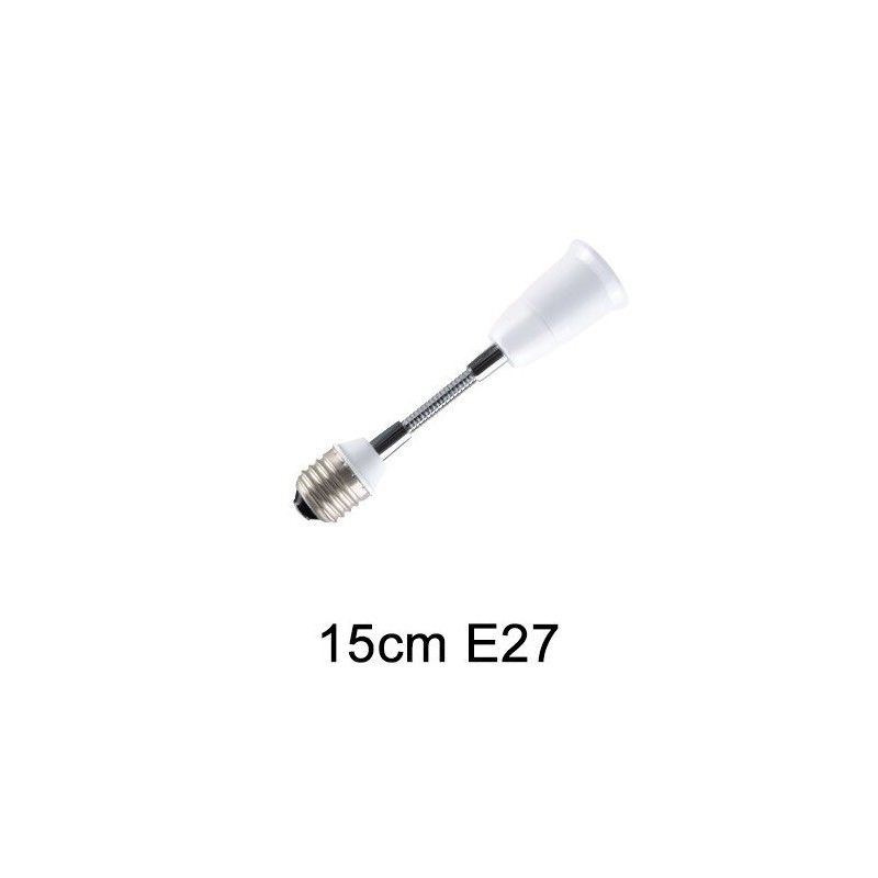 Encaixe E27 a E27 - porta-lâmpada flexível - extensão - adaptador de iluminação