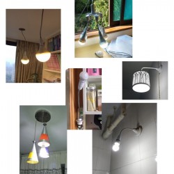 Encaixe E27 a E27 - porta-lâmpada flexível - extensão - adaptador de iluminação