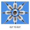 Encaixe E27 a E27 - porta-lâmpada flexível - extensão - adaptador de iluminação