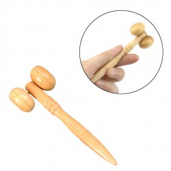 Rolo de massagem em madeira - para olhos / rosto