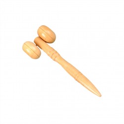 Rolo de massagem em madeira - para olhos / rosto