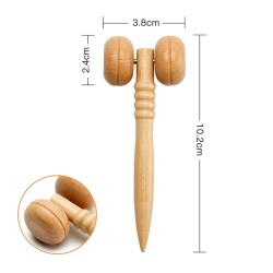 Rolo de massagem em madeira - para olhos / rosto