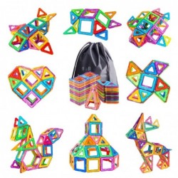 Blocos plásticos magnéticos - conjunto de construção - brinquedo educativo
