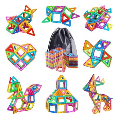 Magnetic plastic blocks - construction set - educational toyConstruction