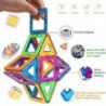 Blocos plásticos magnéticos - conjunto de construção - brinquedo educativo