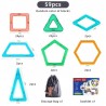 Blocos plásticos magnéticos - conjunto de construção - brinquedo educativo
