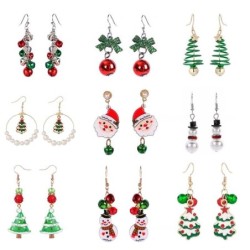 Brincos motivos de natal - boneco de neve - árvore de natal - flocos de neve