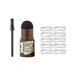 Carimbo de sobrancelha colorido - com estênceis - kit de modelagem profissional