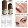 Carimbo de sobrancelha colorido - com estênceis - kit de modelagem profissional