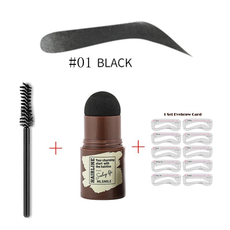 Carimbo de sobrancelha colorido - com estênceis - kit de modelagem profissional