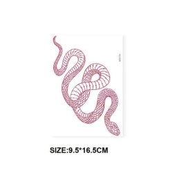 Temporary tattoo - sticker - red snakeStickers