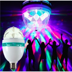 Rotating RGB LED stage light - bulb - sound activated - E27Stage & events lighting