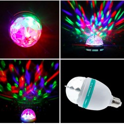 Rotating RGB LED stage light - bulb - sound activated - E27Stage & events lighting