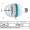 Rotating RGB LED stage light - bulb - sound activated - E27Stage & events lighting