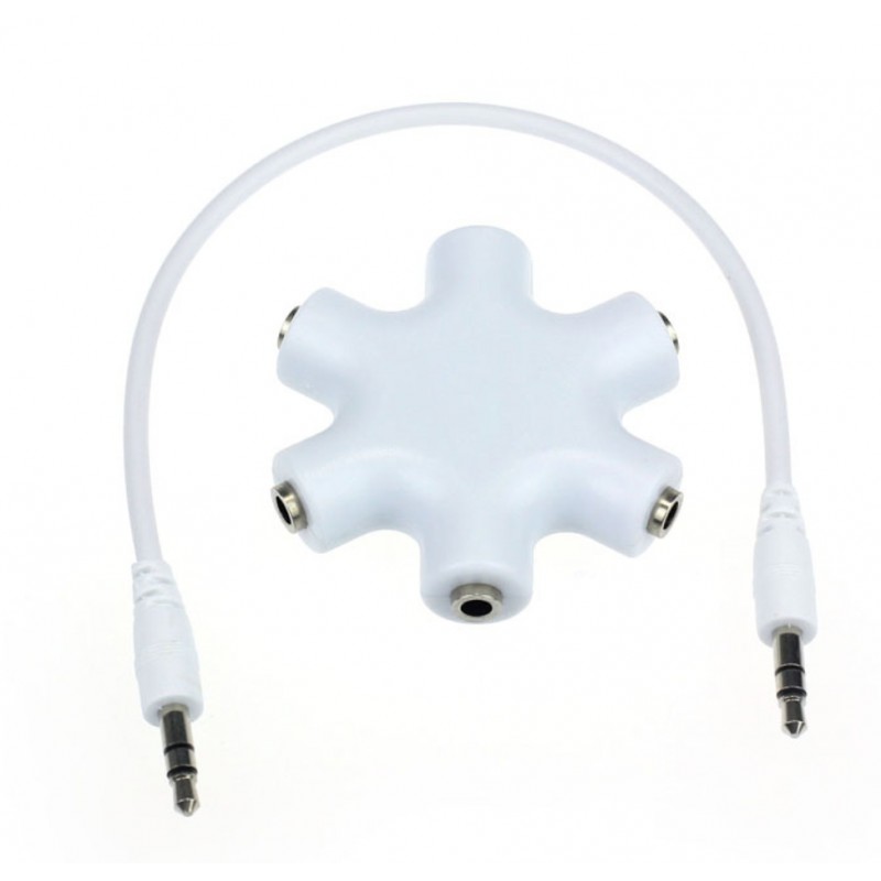 Divisor de áudio com conector de 3,5 mm - 1 a 5 Divisor de áudio com conector de 3,5 mm - 1 a 5